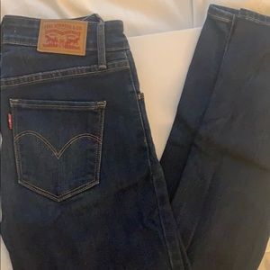 Levi high rise skinny jeans